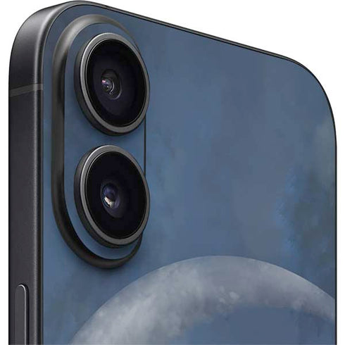 Fairy with Black Cat Sitting on Moon by Nene Thomas iPhone 16 Plus Skin